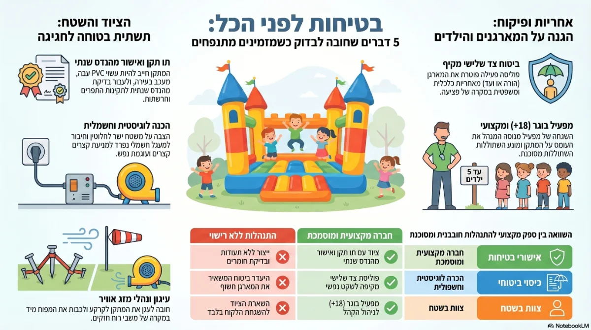 אינפוגרפיקה: 5 כללים לבדיקת מתנפחים