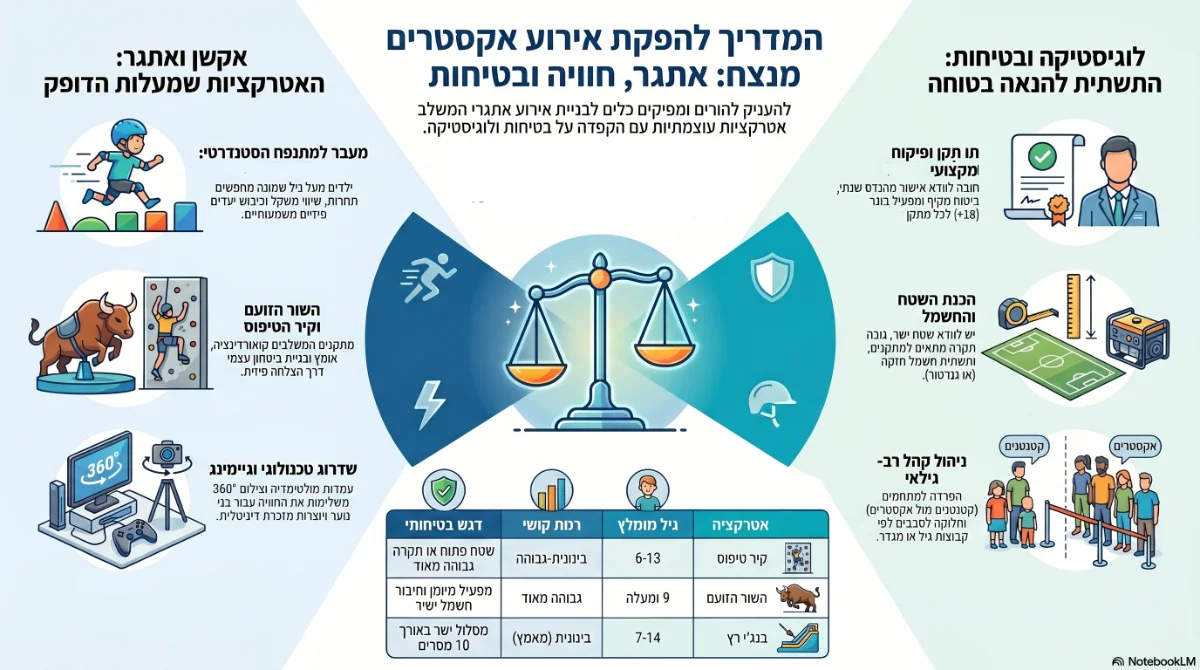 אינפוגרפיקה על אטרקציות לאירועים