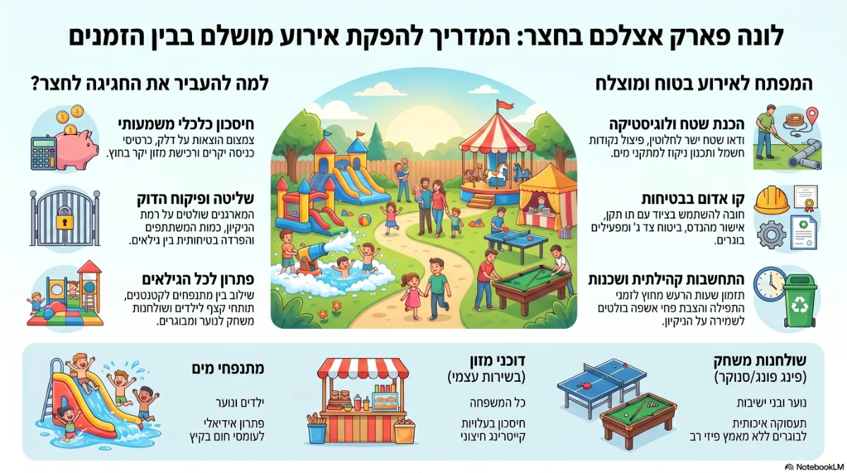 אינפוגרפיקה על הקמת יריד לונה פארק פרטי